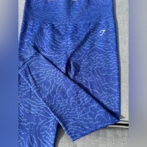 Gymshark Adapt Camo Seamless Leggings in Blue Marl.